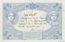 20 Francs BLEU Spécimen FRANCE  1905 F.10.00S UNC-