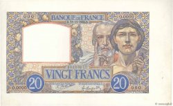 20 Francs TRAVAIL ET SCIENCE Épreuve FRANCE  1924 F.12.00Ec pr.NEUF