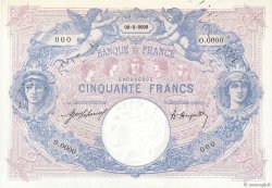 50 Francs BLEU ET ROSE Spécimen FRANCIA  1920 F.14.33Sp2 SC+