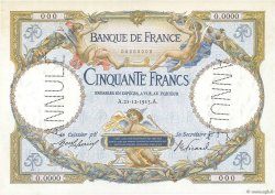 50 Francs LUC OLIVIER MERSON Essai FRANCIA  1913 NE.1913.01b q.FDC