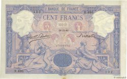 100 Francs BLEU ET ROSE FRANKREICH  1889 F.21.02a fVZ