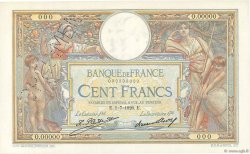100 Francs LUC OLIVIER MERSON grands cartouches Spécimen FRANKREICH  1926 F.24.05Sp fST+