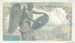 100 Francs DESCARTES Spécimen FRANCIA  1942 F.27.01Sp AU