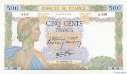 500 Francs LA PAIX Épreuve FRANCE  1940 F.32.00Ed1 UNC