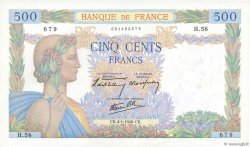 500 Francs LA PAIX FRANCE  1940 F.32.01 AU