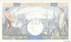 1000 Francs COMMERCE ET INDUSTRIE Spécimen FRANCE  1940 F.39.01Sp AU
