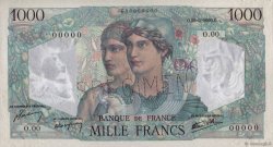 1000 Francs MINERVE ET HERCULE Spécimen FRANCE  1945 F.41.01Sp3 AU+