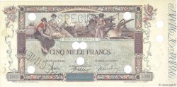 5000 Francs FLAMENG Spécimen FRANKREICH  1918 F.43.01Scp fVZ