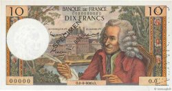 10 Francs VOLTAIRE Spécimen FRANCE  1963 F.62.01Spn UNC
