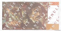 100 Francs DELACROIX imprimé en continu Essai FRANCE  1990 F.69bis.01Ec SUP+