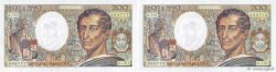 200 Francs MONTESQUIEU alphabet 101 Consécutifs FRANCE  1992 F.70bis.01