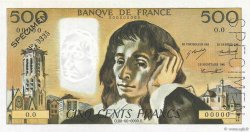 500 Francs PASCAL Spécimen FRANCE  1968 F.71.01Spn
