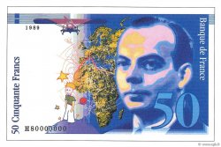 50 Francs SAINT-EXUPÉRY50 Francs SAINT-EXUPÉRY Épreuve FRANCIA  1989 NE.1989 FDC