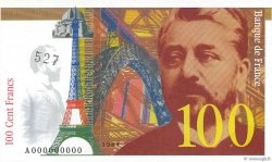 100 Francs EIFFEL type 1989 Non émis FRANCE  1995 NE.1989.02a