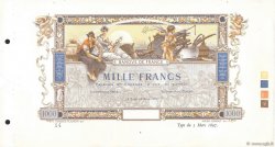 1000 Francs FLAMENG type 1897 Non émis FRANKREICH  1897 NE.1897.01b