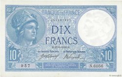 10 Francs MINERVE FRANCIA  1918 F.06.03