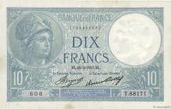 10 Francs MINERVE FRANCE  1937 F.06.18 SPL