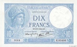 10 Francs MINERVE modifié Numéro spécial FRANCIA  1941 F.07.27 EBC
