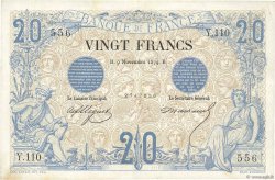 20 Francs NOIR FRANCE  1874 F.09.01 VF+