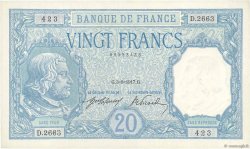 20 Francs BAYARD FRANCE  1917 F.11.02 pr.SPL