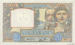 20 Francs TRAVAIL ET SCIENCE FRANCE  1941 F.12.20 UNC-