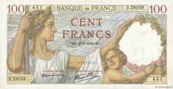 100 Francs SULLY Fauté FRANKREICH  1942 F.26.65 VZ