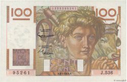 100 Francs JEUNE PAYSAN FRANKREICH  1953 F.28.36 ST