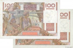 100 Francs JEUNE PAYSAN filigrane inversé Lot FRANCIA  1952 F.28bis.02 FDC