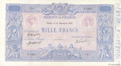 1000 Francs BLEU ET ROSE Grand numéro FRANKREICH  1919 F.36.34 fVZ to VZ