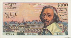 1000 Francs RICHELIEU FRANCE  1955 F.42.16 UNC