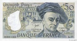 50 Francs QUENTIN DE LA TOUR Petit numéro FRANCIA  1979 F.67.05A17 q.FDC