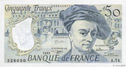 50 Francs QUENTIN DE LA TOUR FRANCE  1992 F.67.19a XF