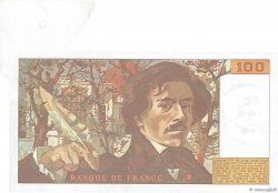 100 Francs DELACROIX modifié Fauté FRANCE  1984 F.69.08a UNC-