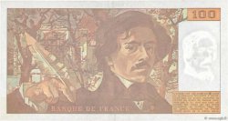 100 Francs DELACROIX imprimé en continu Fauté FRANCIA  1993 F.69bis.08 EBC
