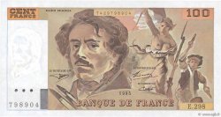 100 Francs DELACROIX 442-1 & 442-2 FRANCE  1995 F.69ter.02d UNC-