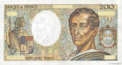 200 Francs MONTESQUIEU Fauté FRANKREICH  1981 F.70.01 VZ+