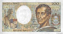 200 Francs MONTESQUIEU Fauté FRANCE  1987 F.70.07 SUP+