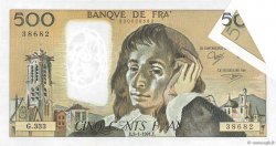500 Francs PASCAL Fauté FRANCE  1991 F.71.46 UNC