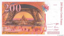 200 Francs EIFFEL Spécimen FRANKREICH  1995 F.75.01Spn ST