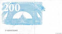 200 Francs EIFFEL Sans couleurs Fauté FRANCE  1996 F.75f5.02 SPL