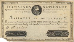 200 Livres FRANCE  1791 Ass.17a TTB