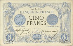 5 Francs NOIR FRANCE  1873 F.01.16