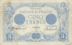 5 Francs BLEU FRANCIA  1912 F.02.05 MB
