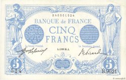 5 Francs BLEU FRANCIA  1916 F.02.35