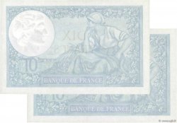 10 Francs MINERVE modifié Consécutifs FRANCIA  1941 F.07.30 q.FDC