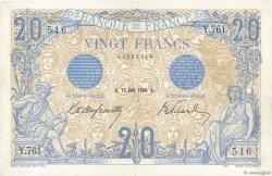 20 Francs BLEU FRANCIA  1906 F.10.01