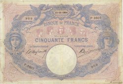 50 Francs BLEU ET ROSE FRANCIA  1904 F.14.16