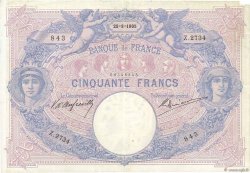 50 Francs BLEU ET ROSE FRANKREICH  1905 F.14.17 fSS