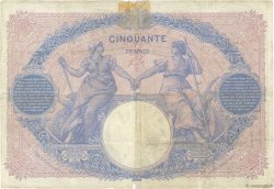 50 Francs BLEU ET ROSE Grand numéro FRANCE  1908 F.14.21 pr.TB