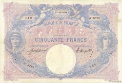 50 Francs BLEU ET ROSE FRANKREICH  1920 F.14.33